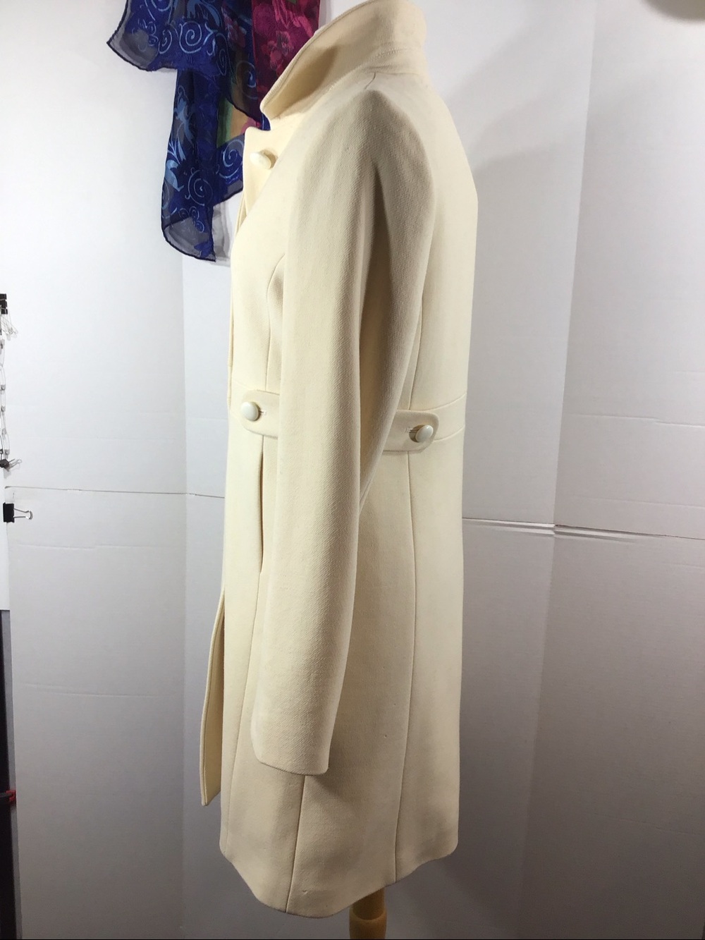 J. Crew Cream Winter White wool button front thinsulate a-line coat 10 NWT - Picture 3 of 12